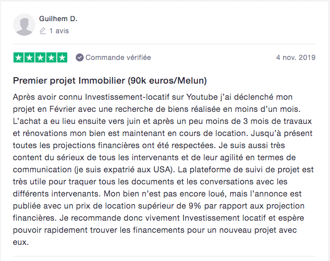 Témoignage Investissement locatif.com