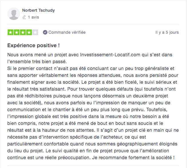 Témoignage Investissement locatif.com