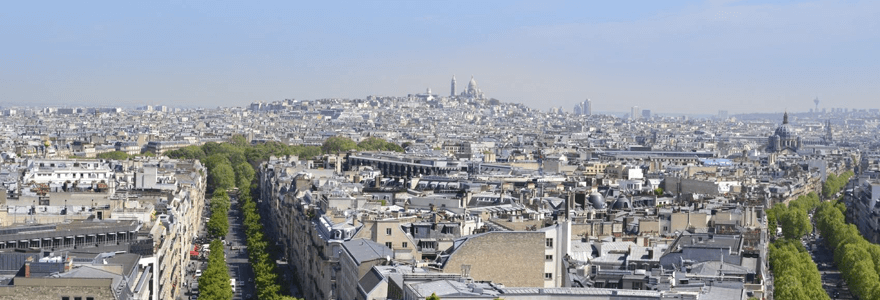 Photo idf vue du ciel